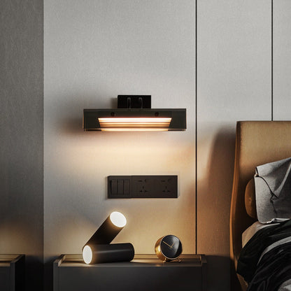Rectangular Acrylic Aluminum Iron LED Wall Sconce Lamp