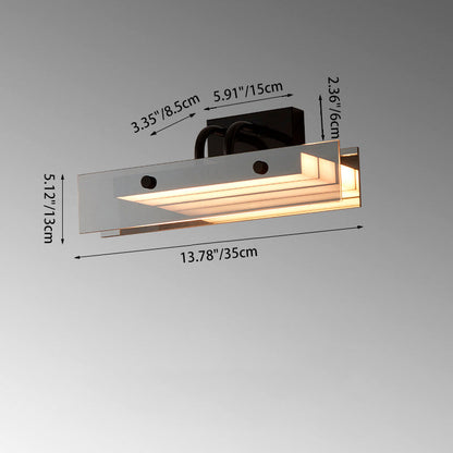 Rectangular Acrylic Aluminum Iron LED Wall Sconce Lamp