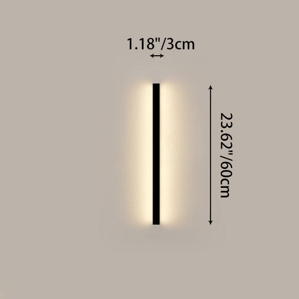Minimalist Rectangular Aluminum PVC LED Wall Sconce Lamp