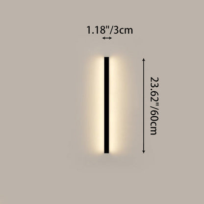 Minimalist Rectangular Aluminum PVC LED Wall Sconce Lamp