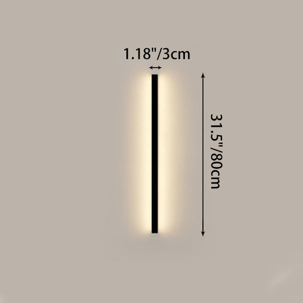 Minimalist Rectangular Aluminum PVC LED Wall Sconce Lamp