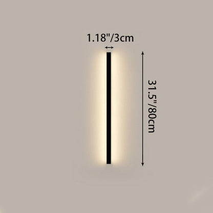 Minimalist Rectangular Aluminum PVC LED Wall Sconce Lamp