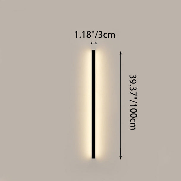 Minimalist Rectangular Aluminum PVC LED Wall Sconce Lamp