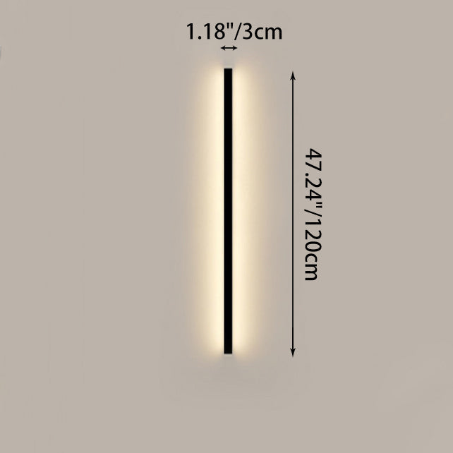 Minimalist Rectangular Aluminum PVC LED Wall Sconce Lamp