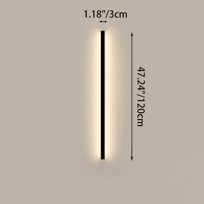 Minimalist Rectangular Aluminum PVC LED Wall Sconce Lamp