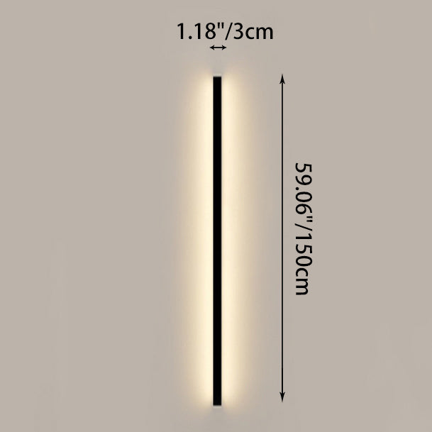 Minimalist Rectangular Aluminum PVC LED Wall Sconce Lamp