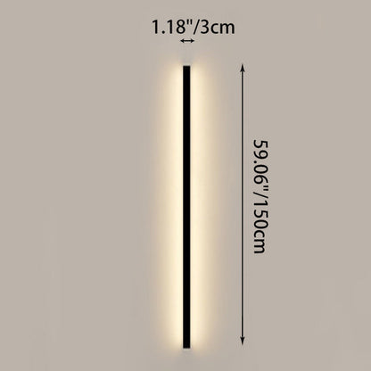 Minimalist Rectangular Aluminum PVC LED Wall Sconce Lamp