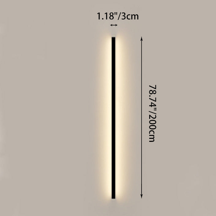 Minimalist Rectangular Aluminum PVC LED Wall Sconce Lamp