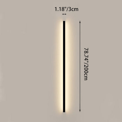 Minimalist Rectangular Aluminum PVC LED Wall Sconce Lamp