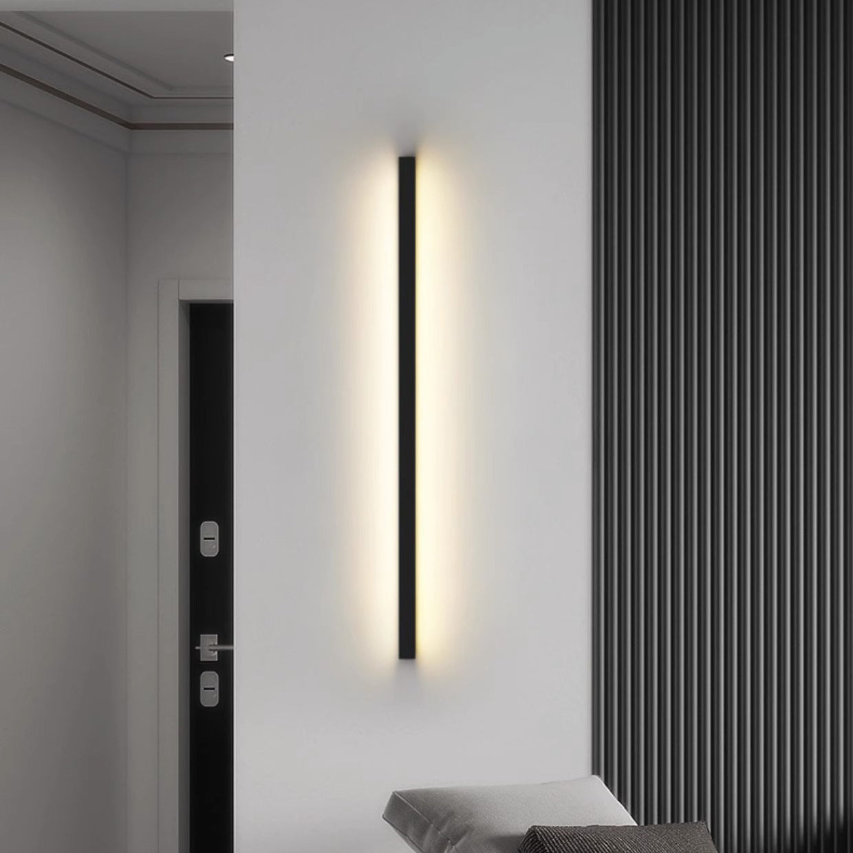 Minimalist Rectangular Aluminum PVC LED Wall Sconce Lamp