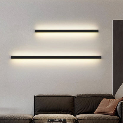 Minimalist Rectangular Aluminum PVC LED Wall Sconce Lamp
