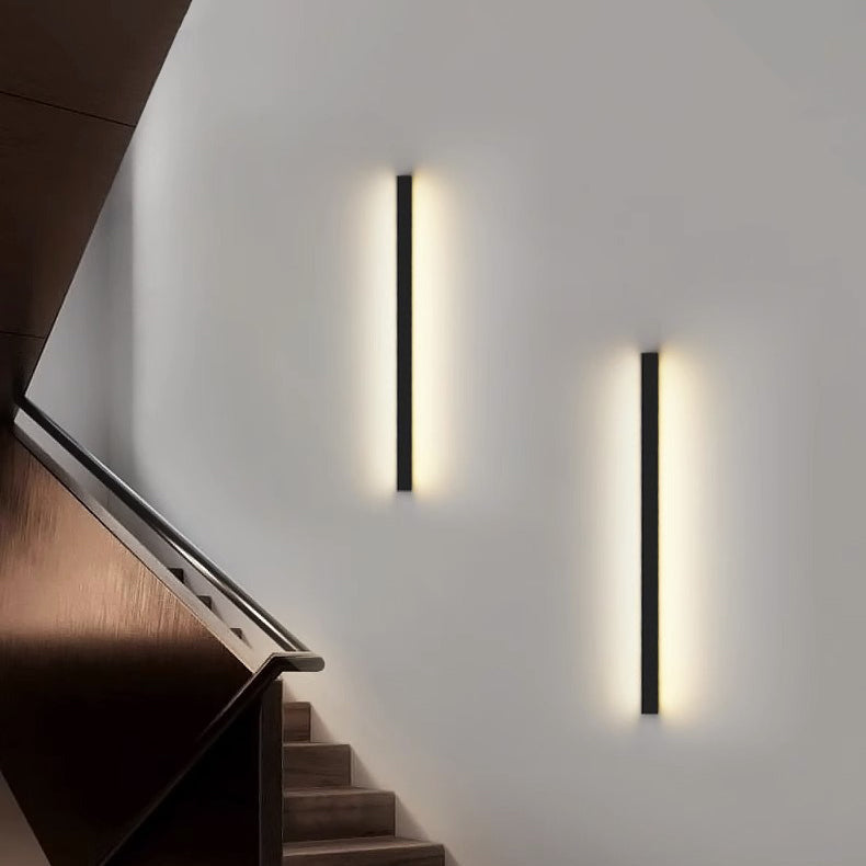 Minimalist Rectangular Aluminum PVC LED Wall Sconce Lamp