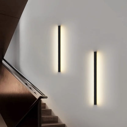 Minimalist Rectangular Aluminum PVC LED Wall Sconce Lamp