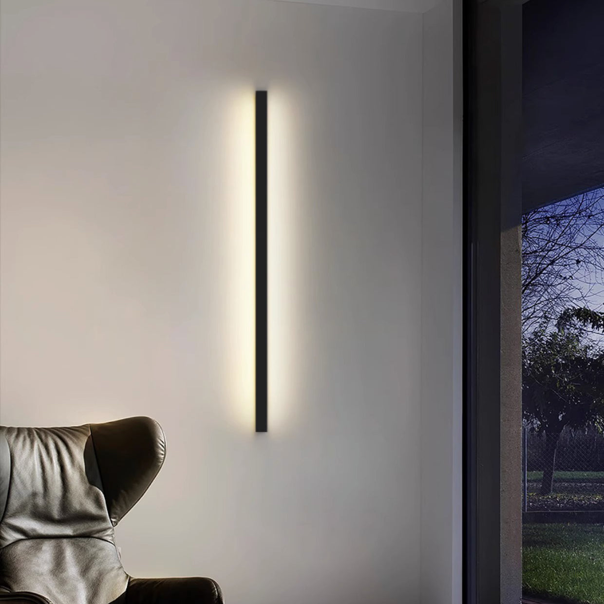 Minimalist Rectangular Aluminum PVC LED Wall Sconce Lamp