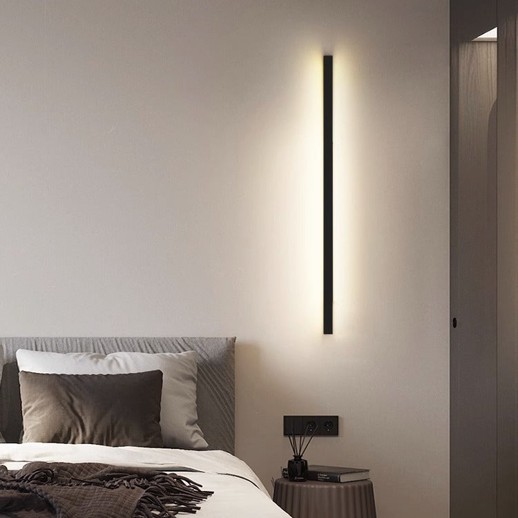 Minimalist Rectangular Aluminum PVC LED Wall Sconce Lamp