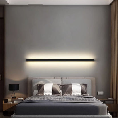Minimalist Rectangular Aluminum PVC LED Wall Sconce Lamp