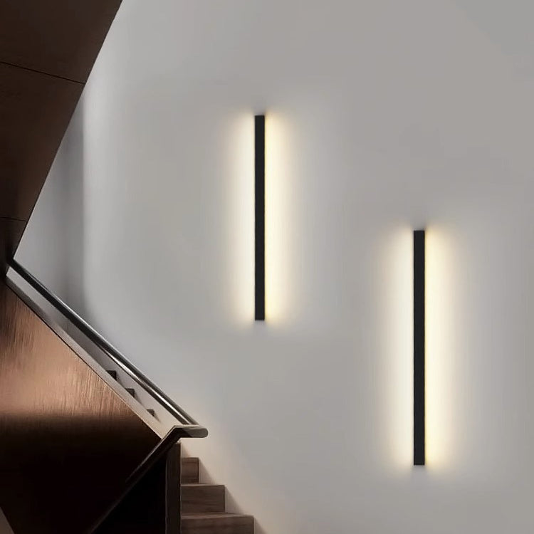 Minimalist Rectangular Aluminum PVC LED Wall Sconce Lamp