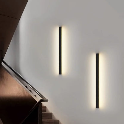 Minimalist Rectangular Aluminum PVC LED Wall Sconce Lamp