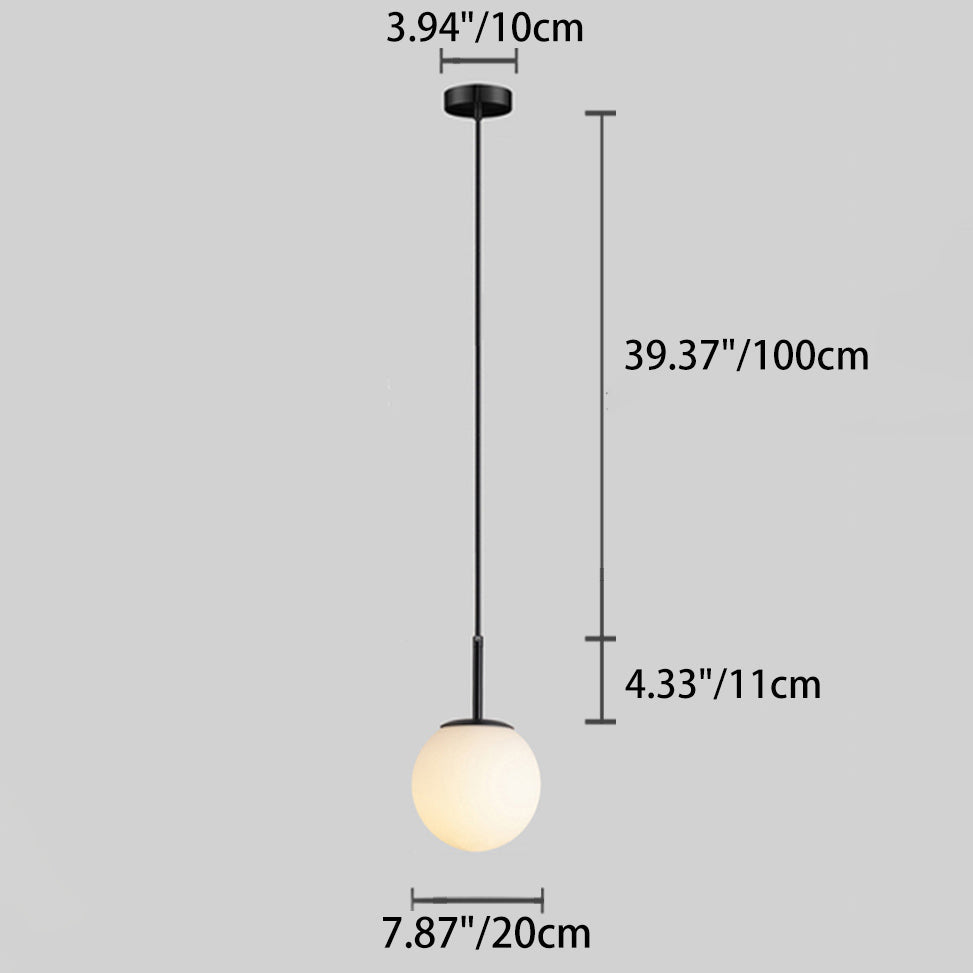 Modern Glass Ball Pendant Light