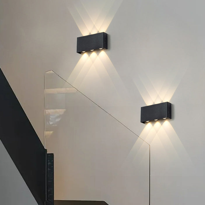 Minimalist Rectangle Aluminum Iron LED Wall Sconce Lamp