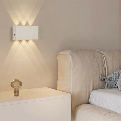 Minimalist Rectangle Aluminum Iron LED Wall Sconce Lamp