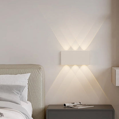 Minimalist Rectangle Aluminum Iron LED Wall Sconce Lamp