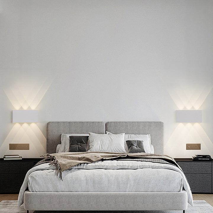 Minimalist Rectangle Aluminum Iron LED Wall Sconce Lamp