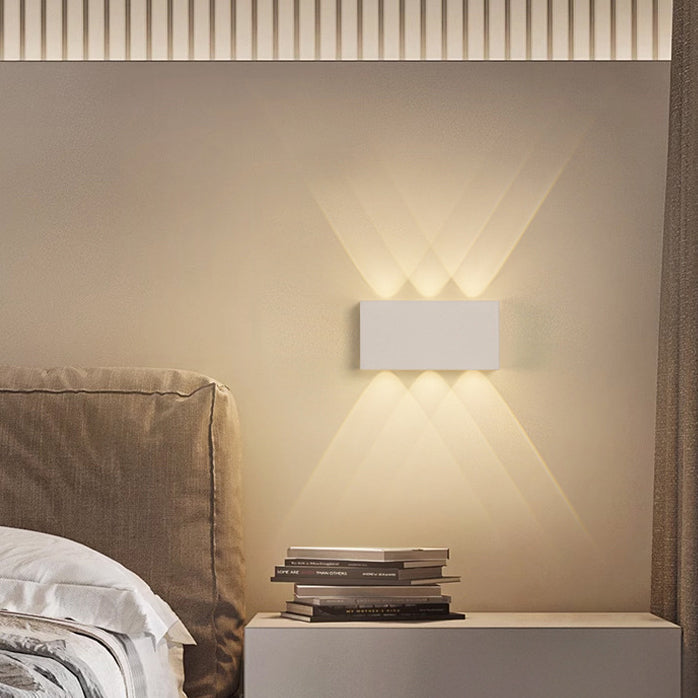 Minimalist Rectangle Aluminum Iron LED Wall Sconce Lamp
