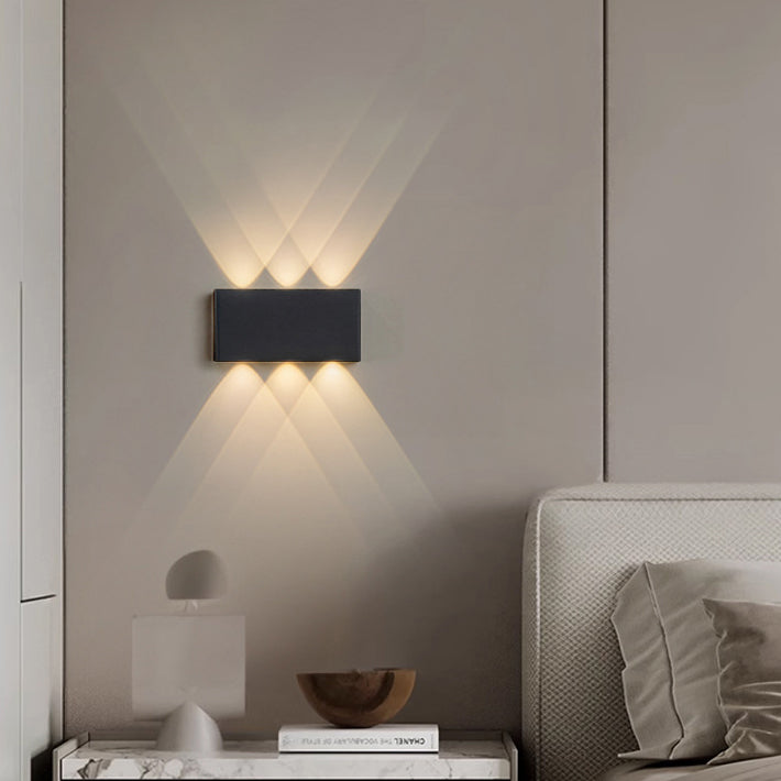 Minimalist Rectangle Aluminum Iron LED Wall Sconce Lamp