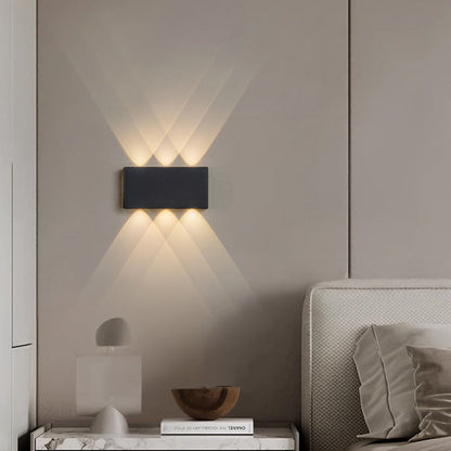 Minimalist Rectangle Aluminum Iron LED Wall Sconce Lamp