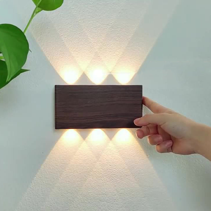 Minimalist Rectangle Aluminum Iron LED Wall Sconce Lamp