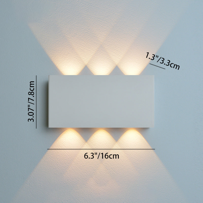 Minimalist Rectangle Aluminum Iron LED Wall Sconce Lamp