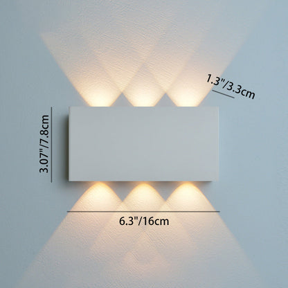 Minimalist Rectangle Aluminum Iron LED Wall Sconce Lamp