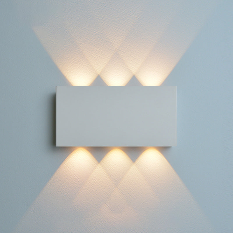 Minimalist Rectangle Aluminum Iron LED Wall Sconce Lamp