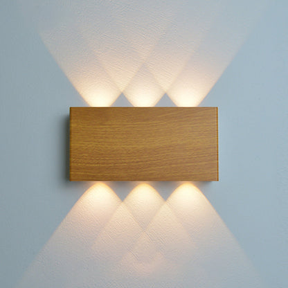 Minimalist Rectangle Aluminum Iron LED Wall Sconce Lamp