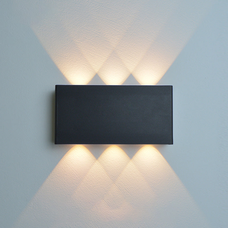 Minimalist Rectangle Aluminum Iron LED Wall Sconce Lamp