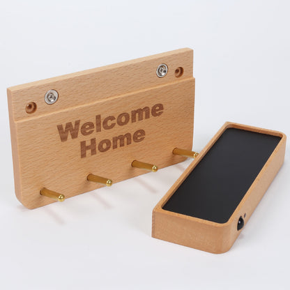 Solid Wood Plastic Rectangle LED Wall Sconce Lamp
