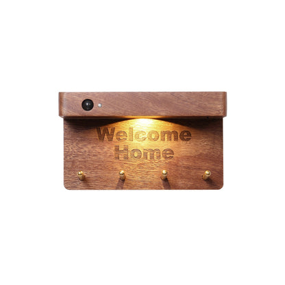 Solid Wood Plastic Rectangle LED Wall Sconce Lamp