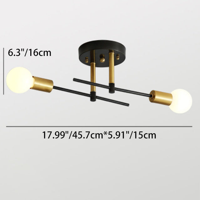 Contemporary Scandinavian Iron Ceiling Light