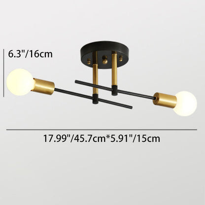 Contemporary Scandinavian Iron Ceiling Light