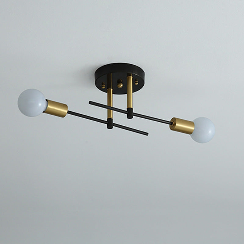 Contemporary Scandinavian Iron Ceiling Light