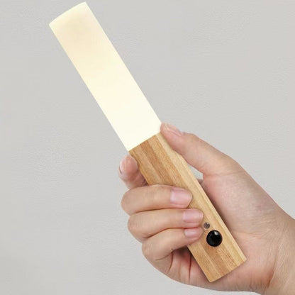 Hexagonal Cylinder Solid Wood Acrylic LED Wall Sconce Lamp
