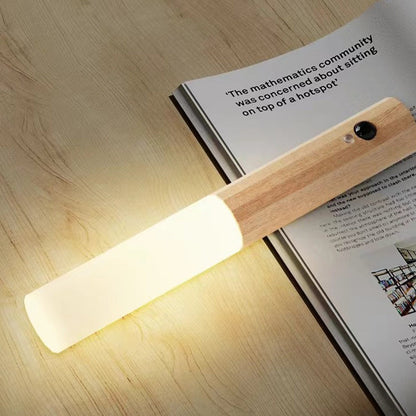 Hexagonal Cylinder Solid Wood Acrylic LED Wall Sconce Lamp