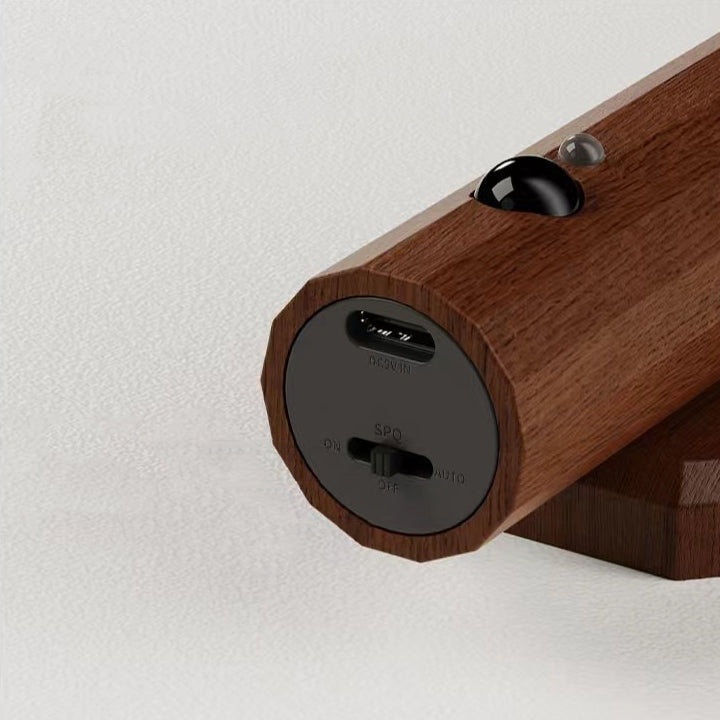 Hexagonal Cylinder Solid Wood Acrylic LED Wall Sconce Lamp