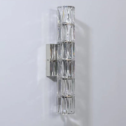 Rectangular Steel Crystal 3/4/6 Light Wall Sconce Lamp