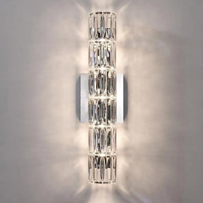 Rectangular Steel Crystal 3/4/6 Light Wall Sconce Lamp