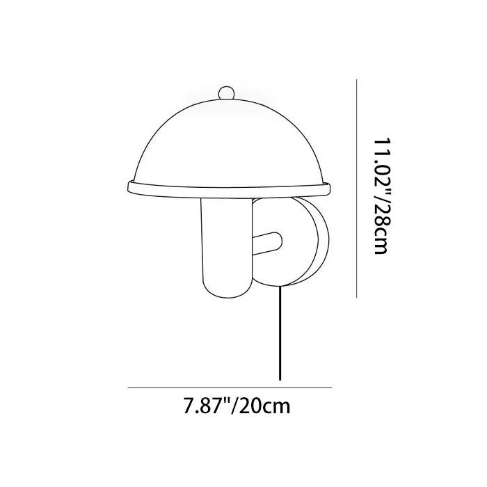 Half Circle Solid Wood Acrylic 1-Light Wall Sconce Lamp