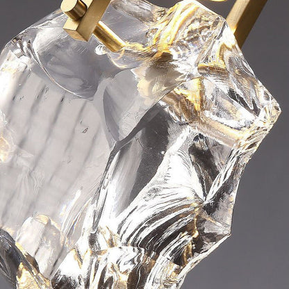 Deco Cylindrical Copper Crystal 1-Light Wall Sconce Lamp