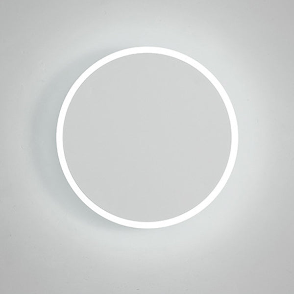 Minimalist Round Tech Iron Acrylic LED Wall Sconce Lamp