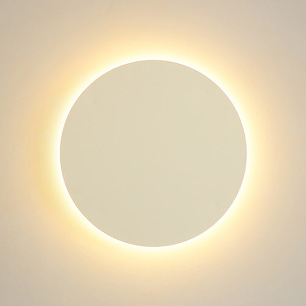 Minimalist Round Tech Iron Acrylic LED Wall Sconce Lamp